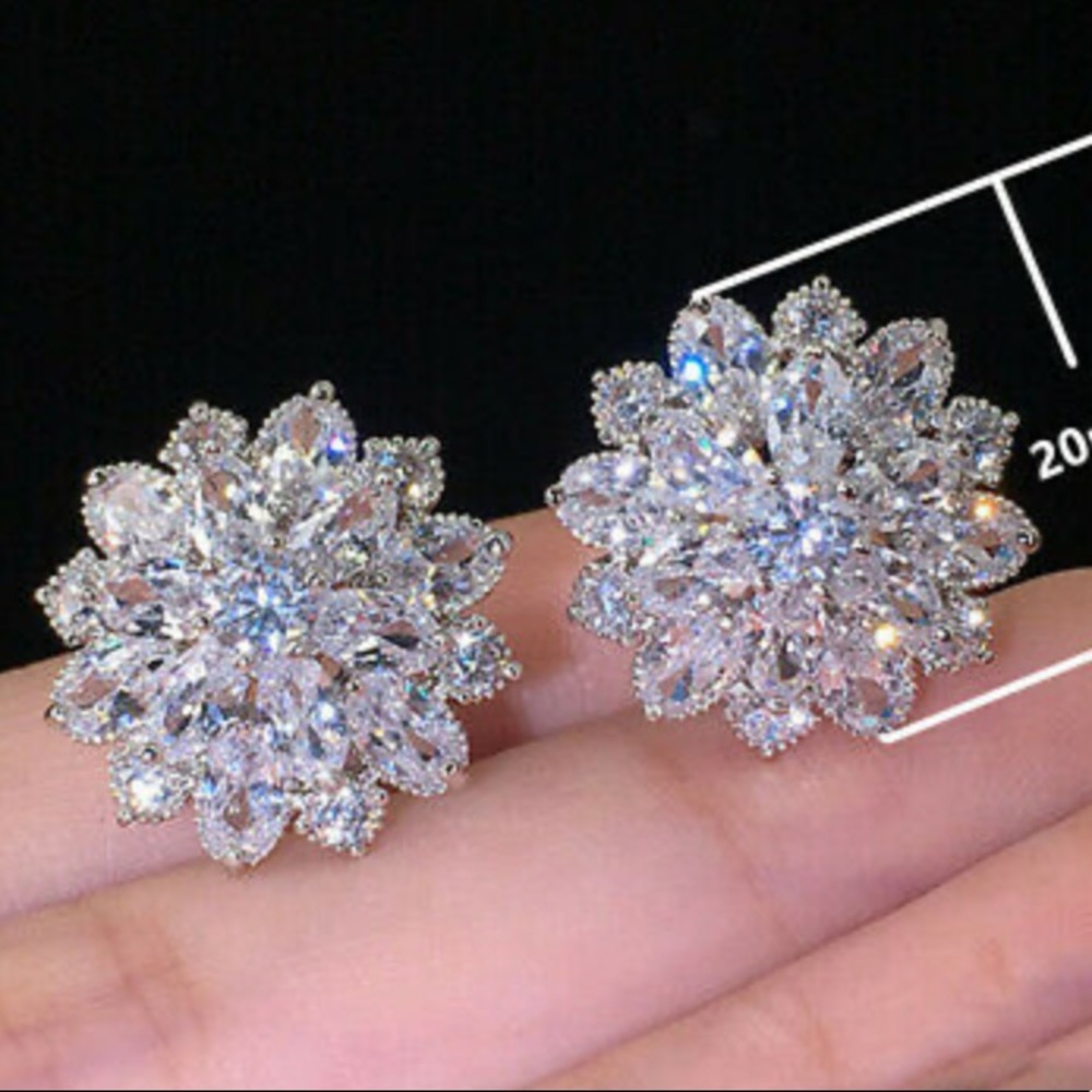 NEW Sterling Silver Beautiful Earrings - Picture 3 of 6